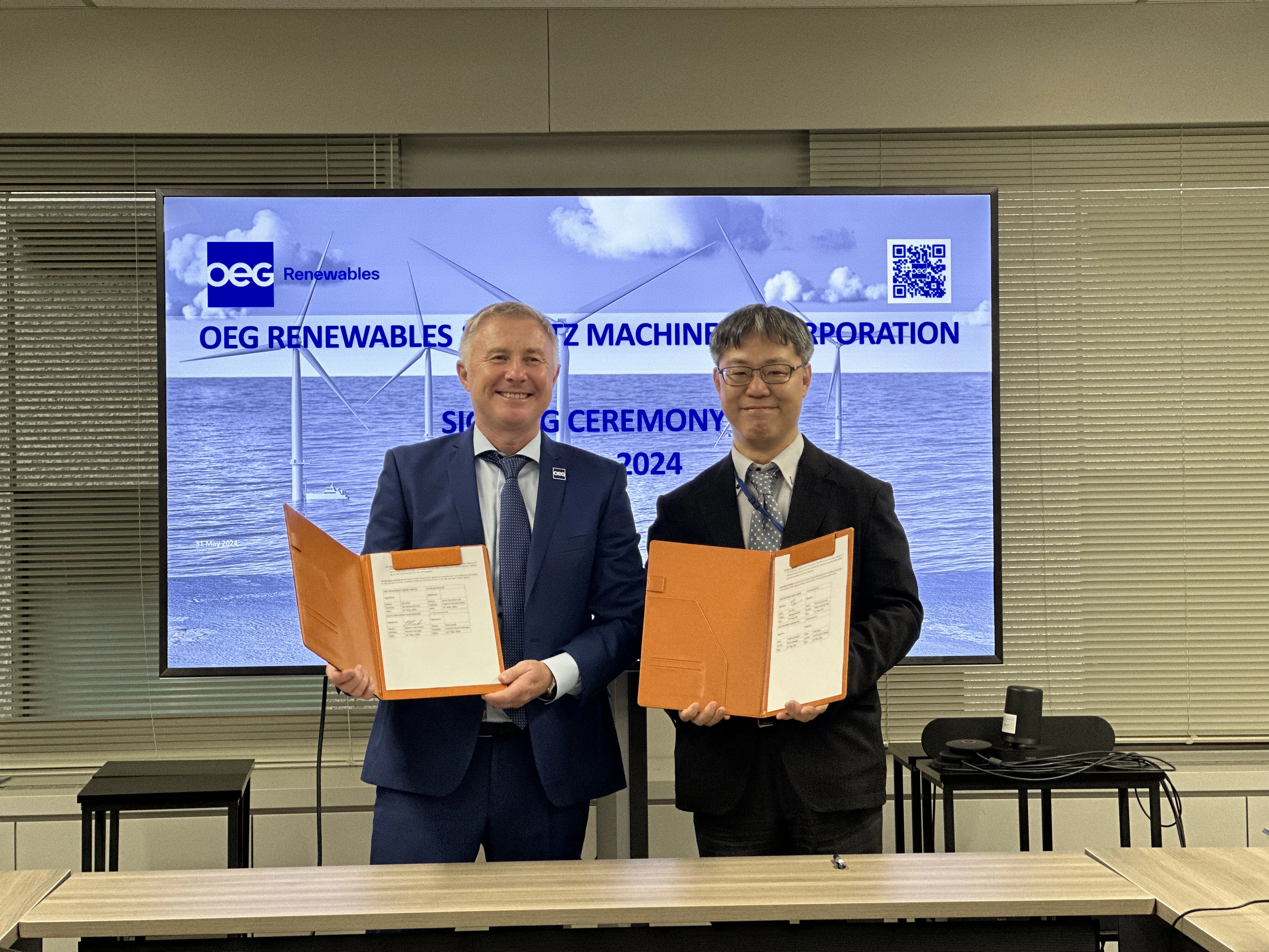 OEG Renewables 與雙日機械株式會社簽署 MOU　為日本離岸風電市場提供再生能源服務量能